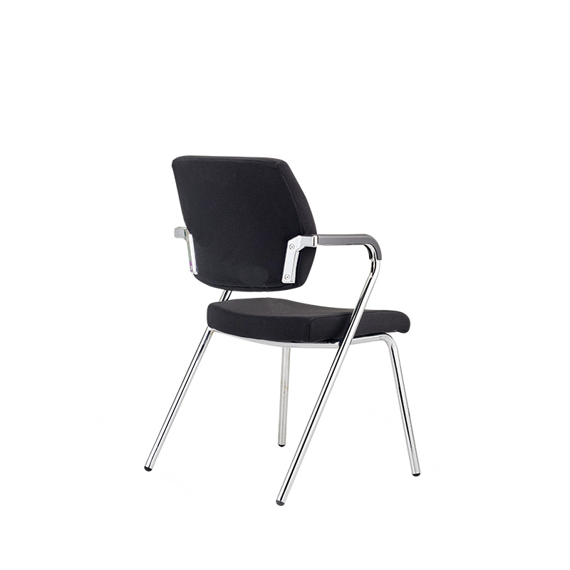 Mejor silla de oficina de tela negra cómoda - con reposabrazos - V2 - FL - ch 