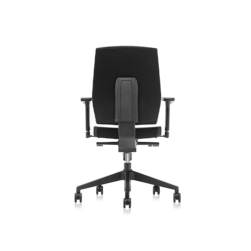 Mejor comodidad silla de tareas ergonómica de reposabrazos bajos negros - t2 Alpha 