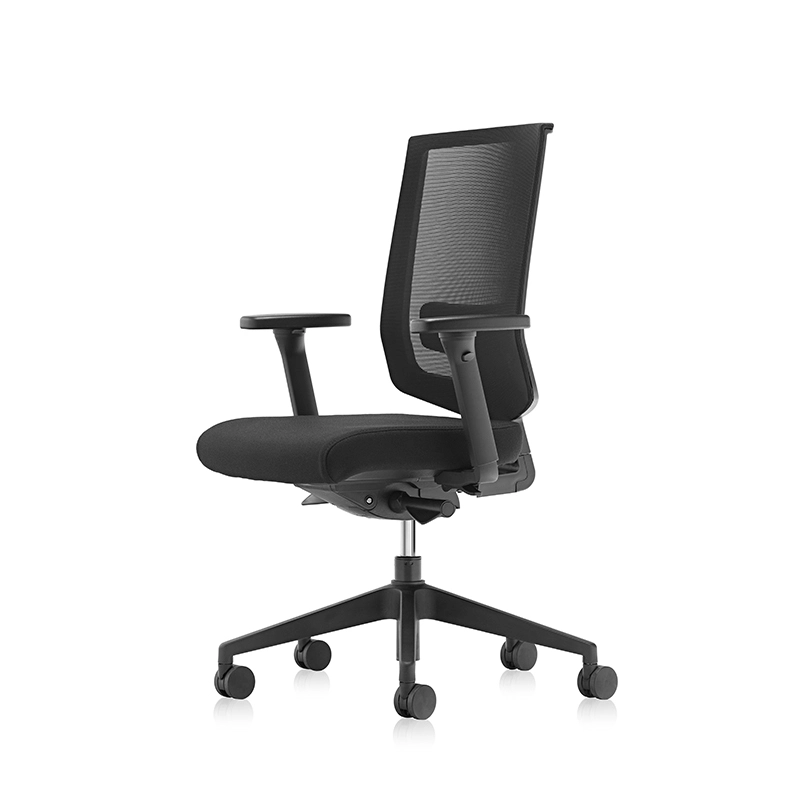 Silla de oficina negra de tela de red completa tarea informática para girar silla ergonómica - t8 maxy EU 