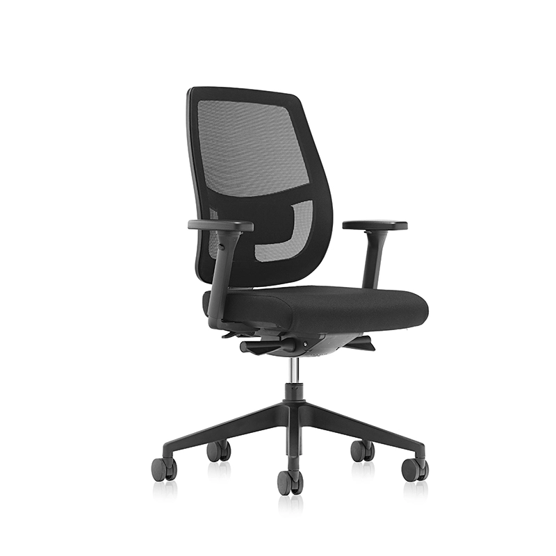 Silla de trabajo de fondo de malla ergonómica con soporte lumbar ajustable - T7 Grace EU 