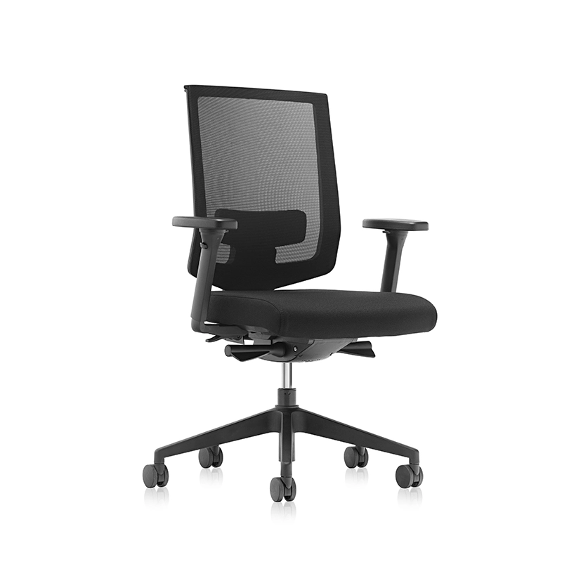 Silla de oficina negra de tela de red completa tarea informática para girar silla ergonómica - t8 maxy EU 